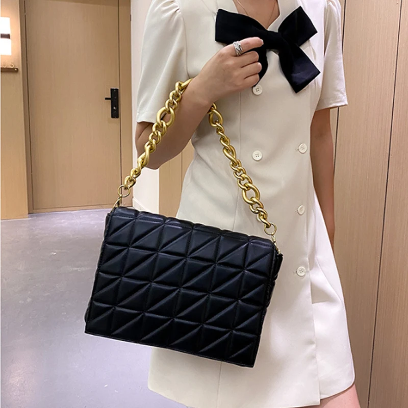 Luxury Gold Chain Shoulder Bags Fashion High Quality Shoulder Purses And Handbag Women Clutch Bags Ladies Hand Bag