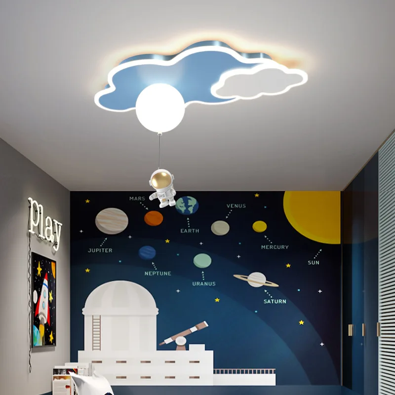 

Cloud Children Lamp Bedroom Lamp Boy Girl Creative Balloon Ceiling Lamp Eye Protection Astronaut Room Lamp Airplane Outer Space