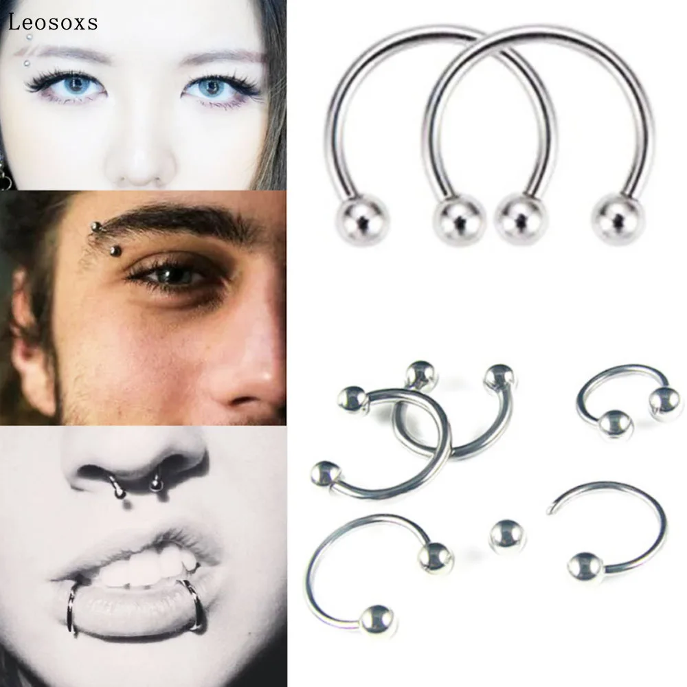 

Leosoxs 20pcs Stainless Steel Nose Ring European and American Fashion Piercing Jewelry New Products Hot Sale Alternative