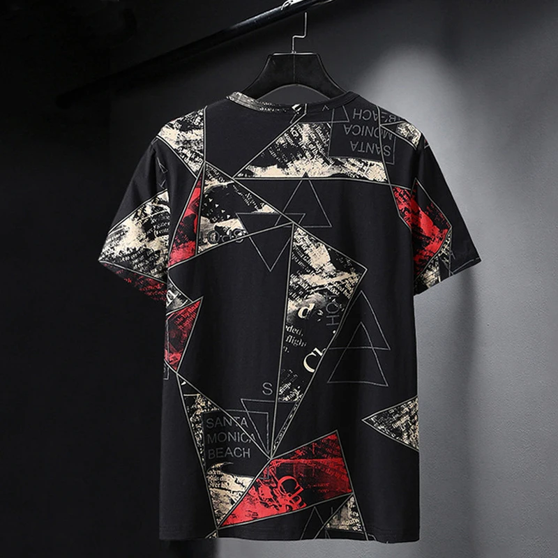 Oversize T-shirts Men Big Size 10XL Tops Tees Summer Hip Hop Casual Print Tshirts Plus Size 9XL10XL Clothes Cool HX455