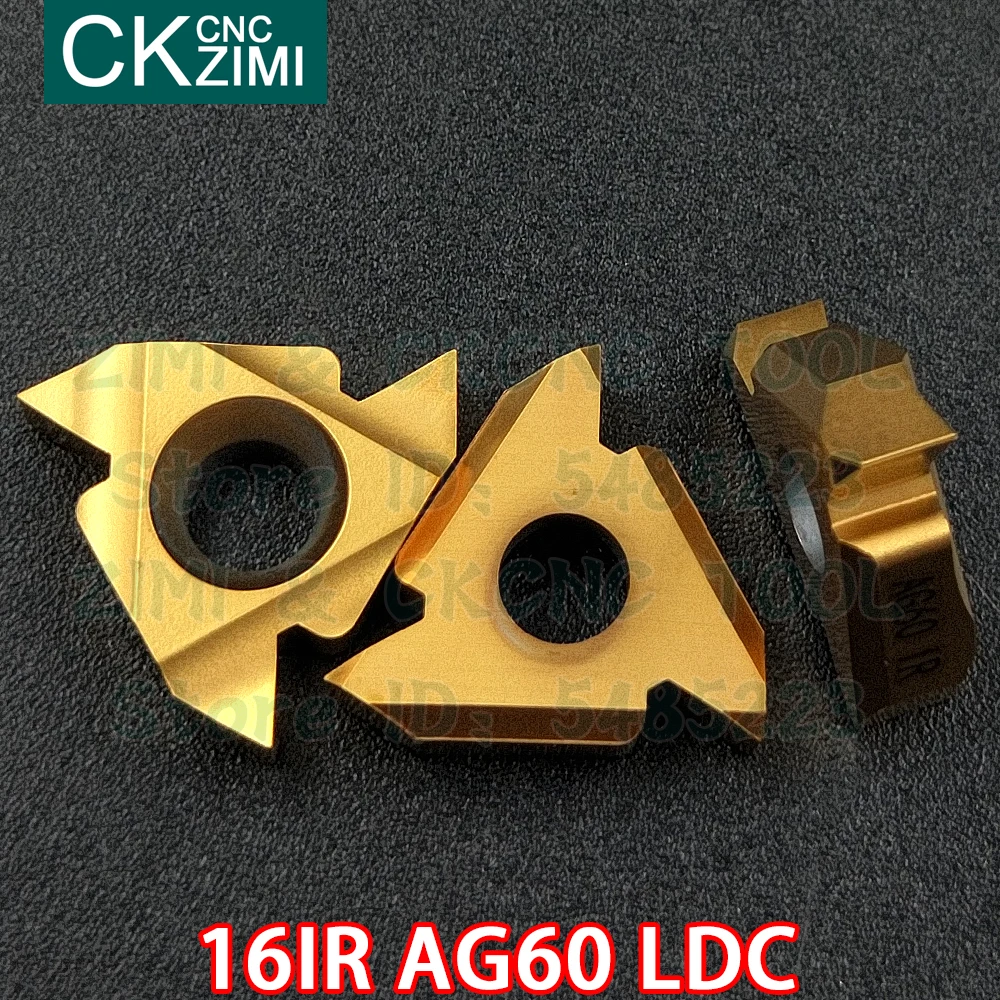 16IR AG60 LDC كربيد إدراج الخارجية الموضوع إدراج أدوات خيوط أدوات التصنيع باستخدام الحاسب الآلي مخرطة معدنية تحول أدوات القطع 16IR للصلب