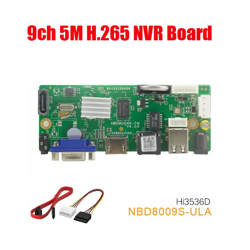 H.265 10CH 16CH 5MP 1080P NVR board  Security CCTV DVR  Board Onvif Max 8TB 1* SATA Video recorder