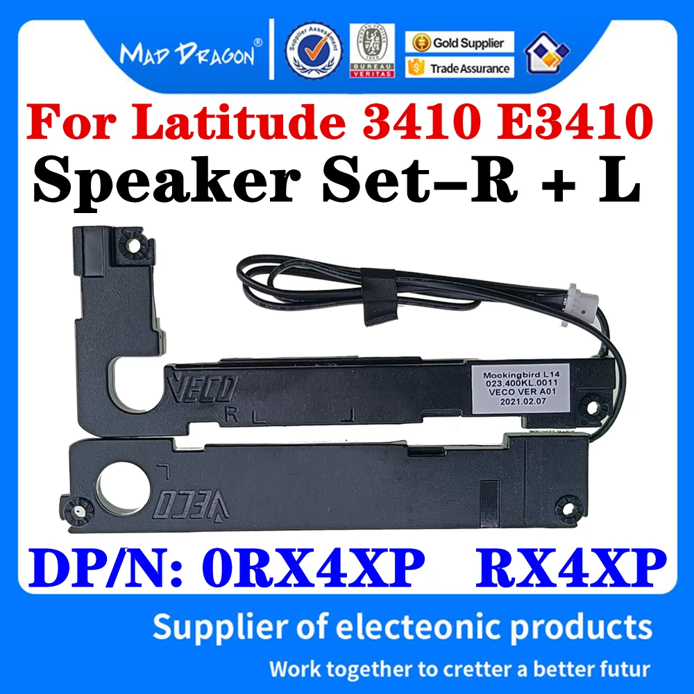 

New Original 023.400KL.0011 0RX4XP RX4XP For Dell Latitude 3410 E3410 Laptop Speaker Set-R + L Left Right Built-in speaker