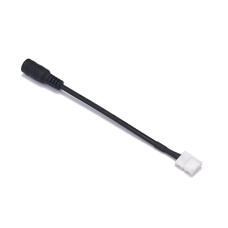 8mm 10mm 2 Pin Female 5.5*2.1mm DC 12V Jack Connector Cable Wires Adapters For SMD 3528 2835 Single Color LED Strip