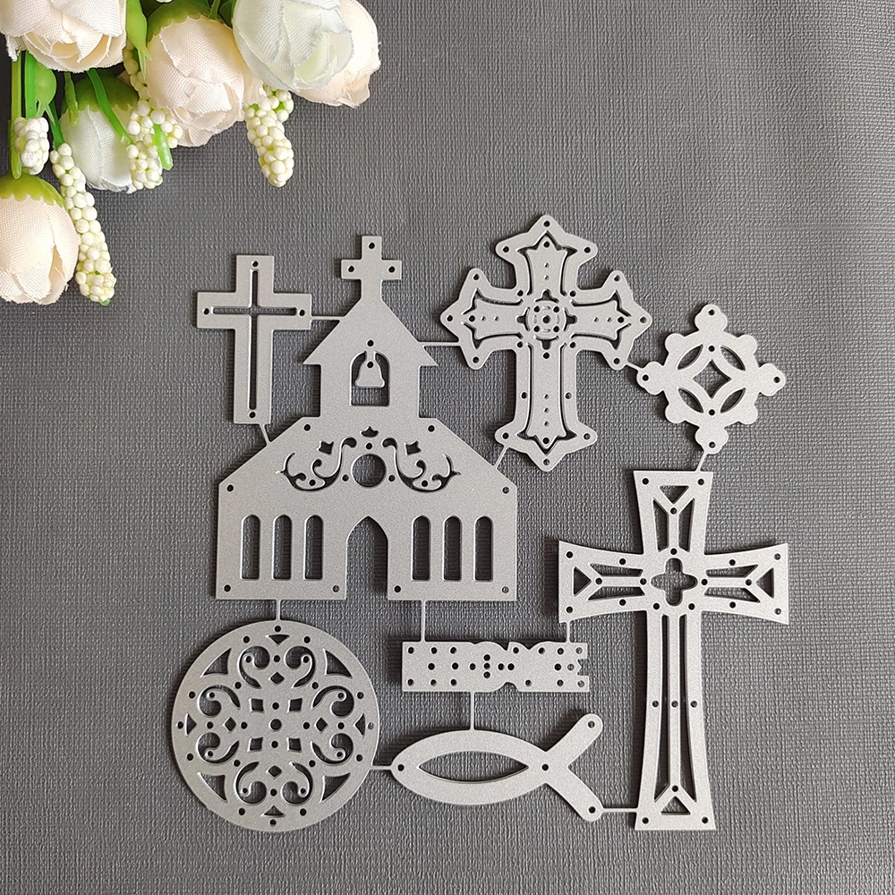 8 Pieces Cross Metal Cutting Dies For DIY Scrapbooking/Card Making/Album Decorative Crafts Handmade Embossing Die Cuts