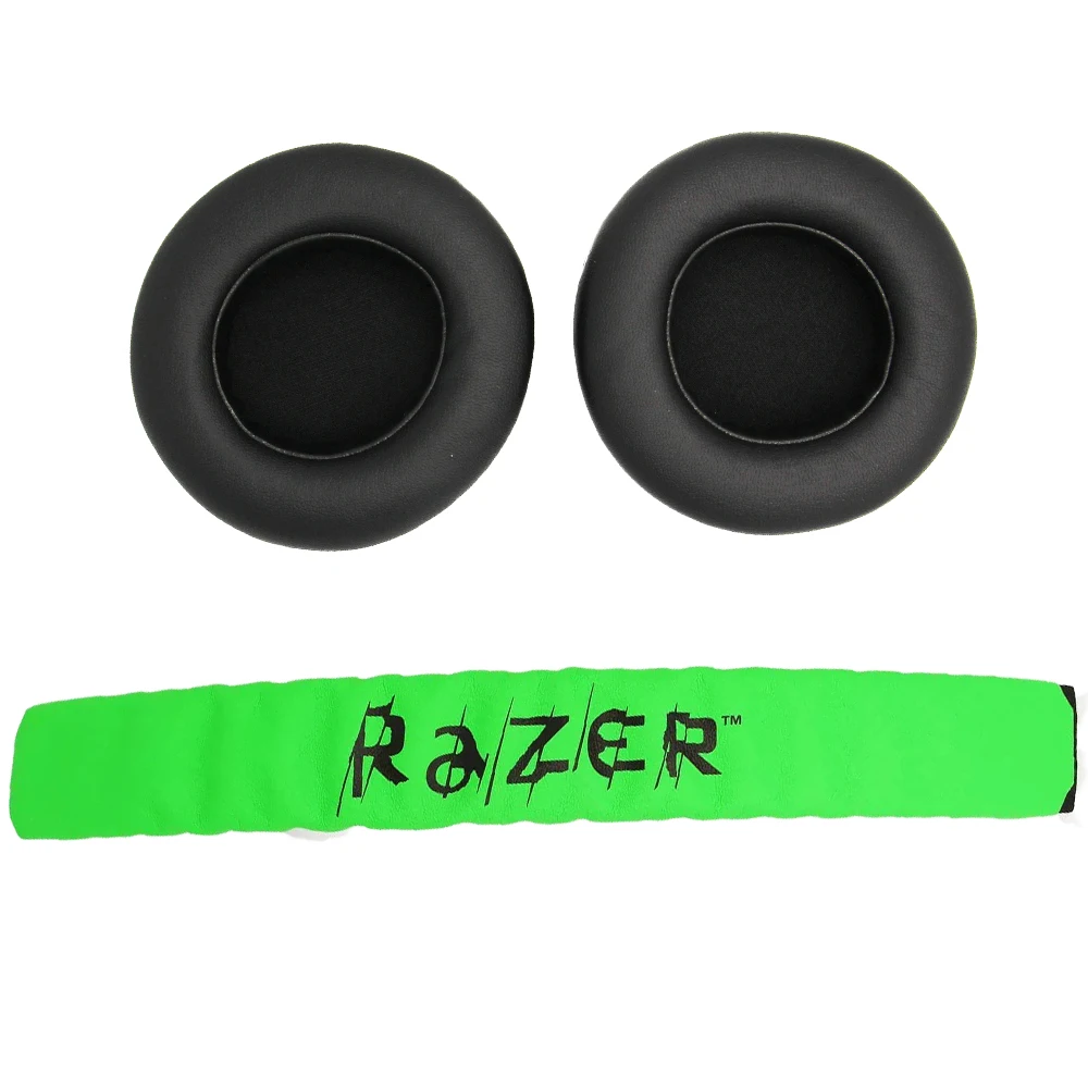 Replacement Ear pads Cushion Earmuffs Earpads with Headband For Raze Kraken Pro 7.1 or Electra Gaming Headphone