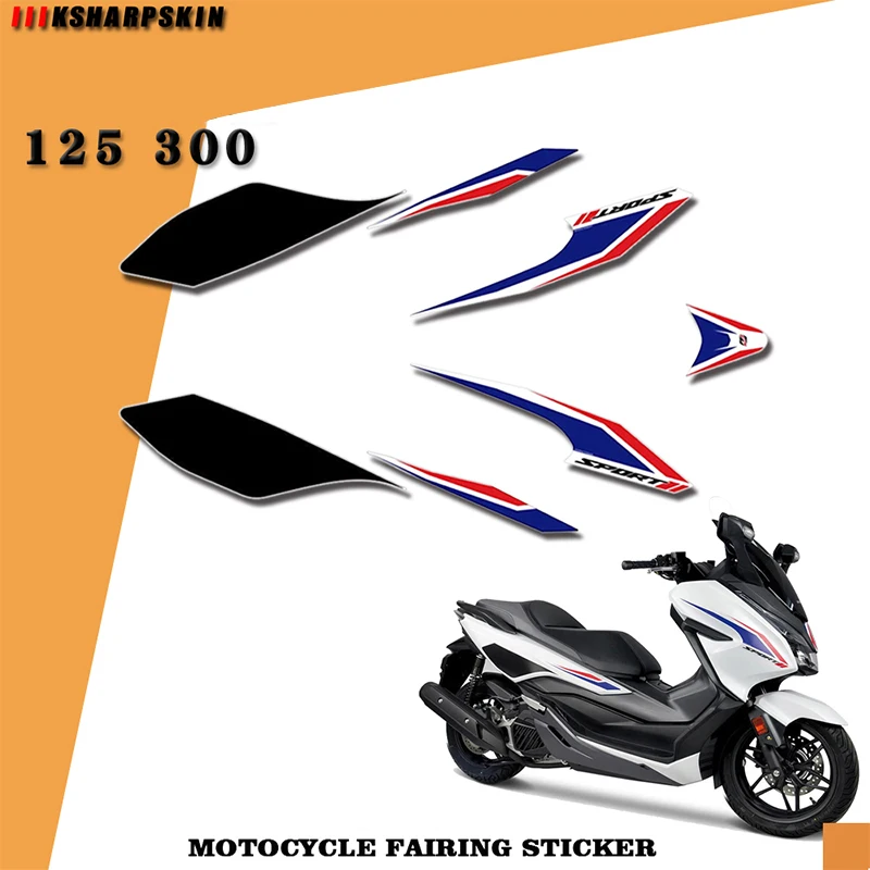 Personalized motorcycle body protection sticker reflective decal, fairing   decoration sticker, suitable for Honda FORZA 125 300