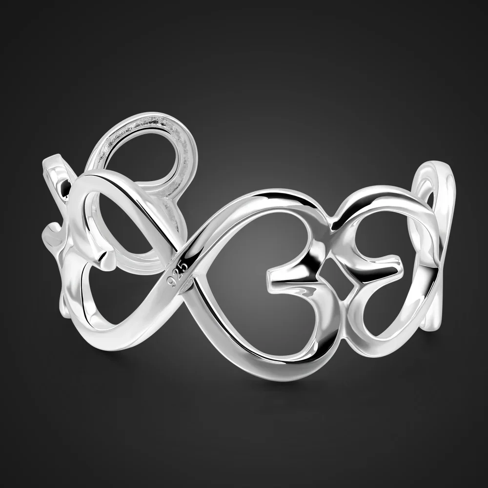 

Bohemia100% 925 Sterling Silver Bracelets For Women Personality Hollow Bowknot Numerals Bracelet Fashion Brand Jewelry Gift