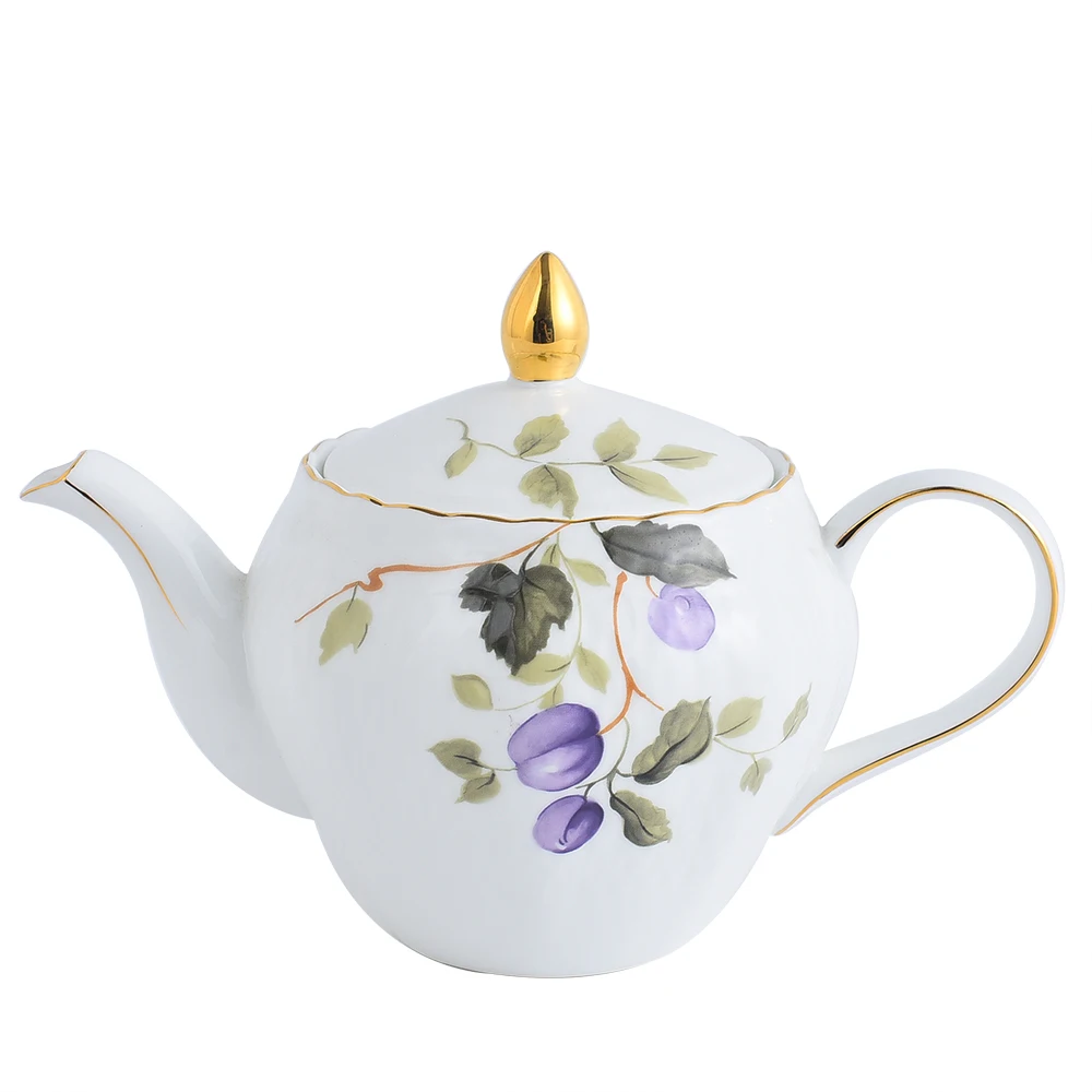 European Bone China Teapot English Afternoon Ceramic Tea Pot High-Grade Porcelain Coffee Pot Heat Resistant Kettle Pot