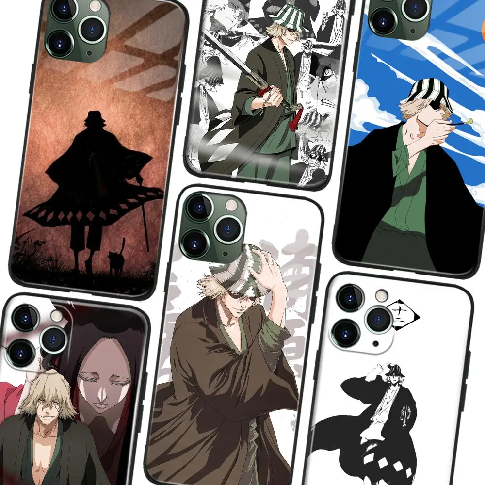 Kisuke японское аниме Урахара Мягкий ТПУ стеклянный чехол для телефона IPhone Se3 7 8 14 15 Plus X Xr Xs 11 12 13 Mini 14 15 Pro Max