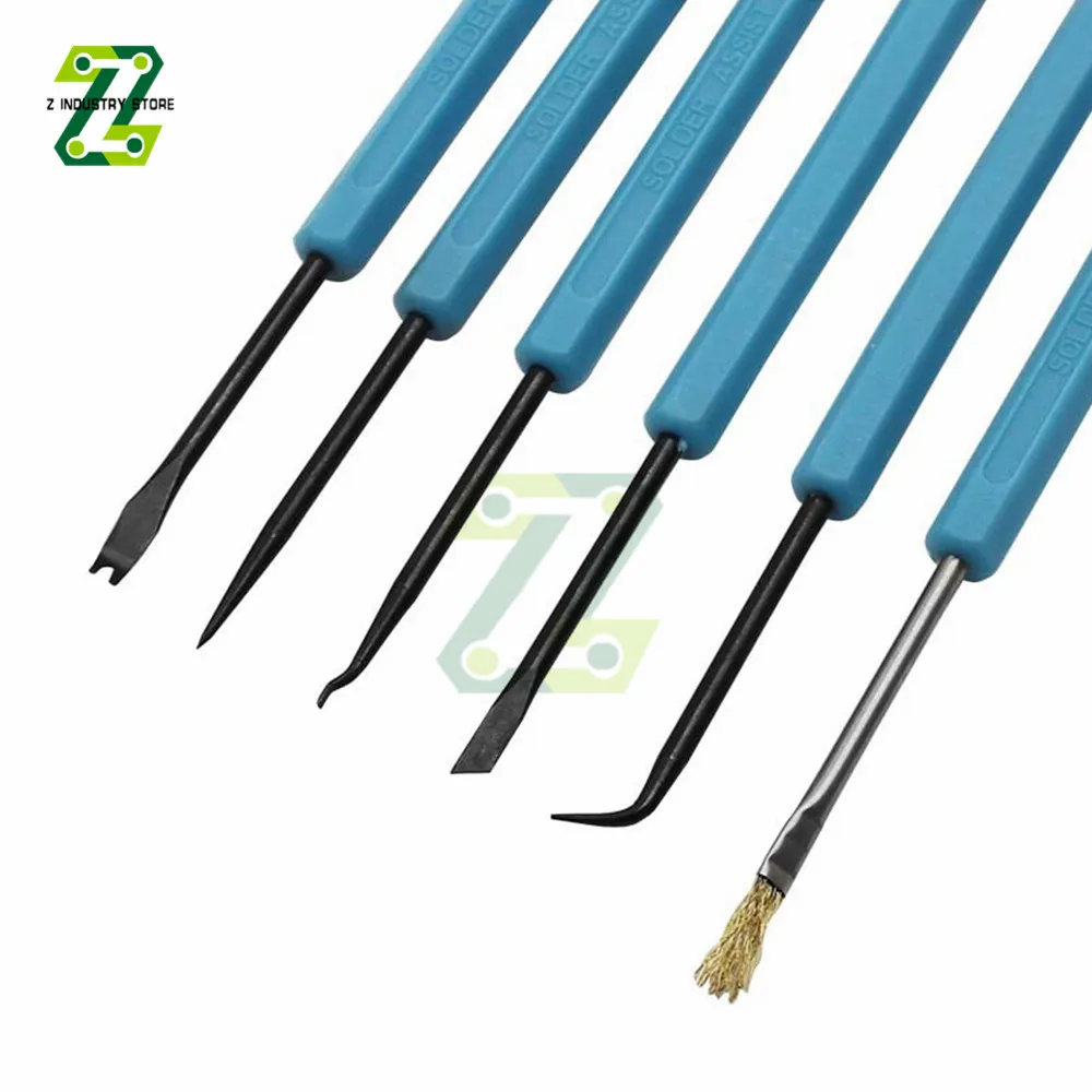 6pcs Desoldering Aid Tool PCB Cleaning Repair Tool Circuit Board Soldering Welding Auxiliary Tools Assist Set Soldering Aid