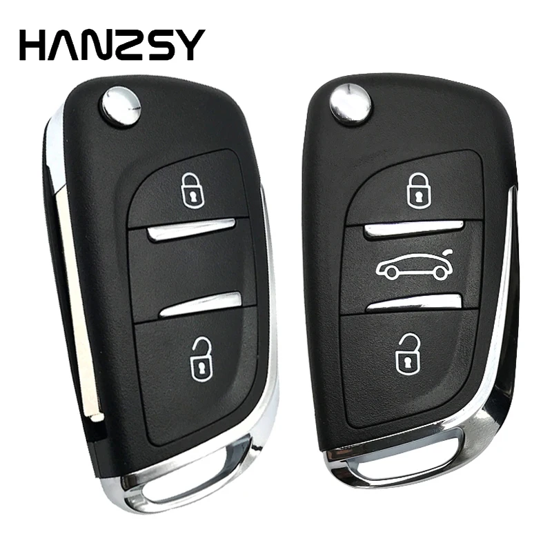 2/3 Button Car key shell For peugeot 407 607 306 408 For CITROEN C5 C3 C4 Modified Folding Flip Key Cover Case Fob CE0523/CE0536