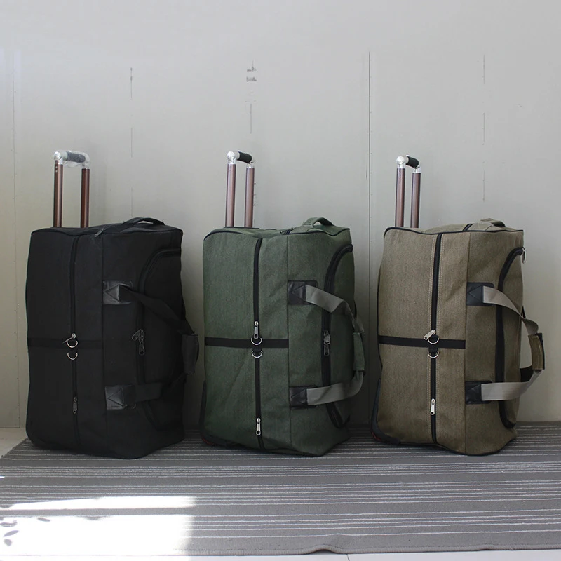 International super large trolley luggage bag with wheels long-distance consignment big canvas travel suitcase bag travel bag