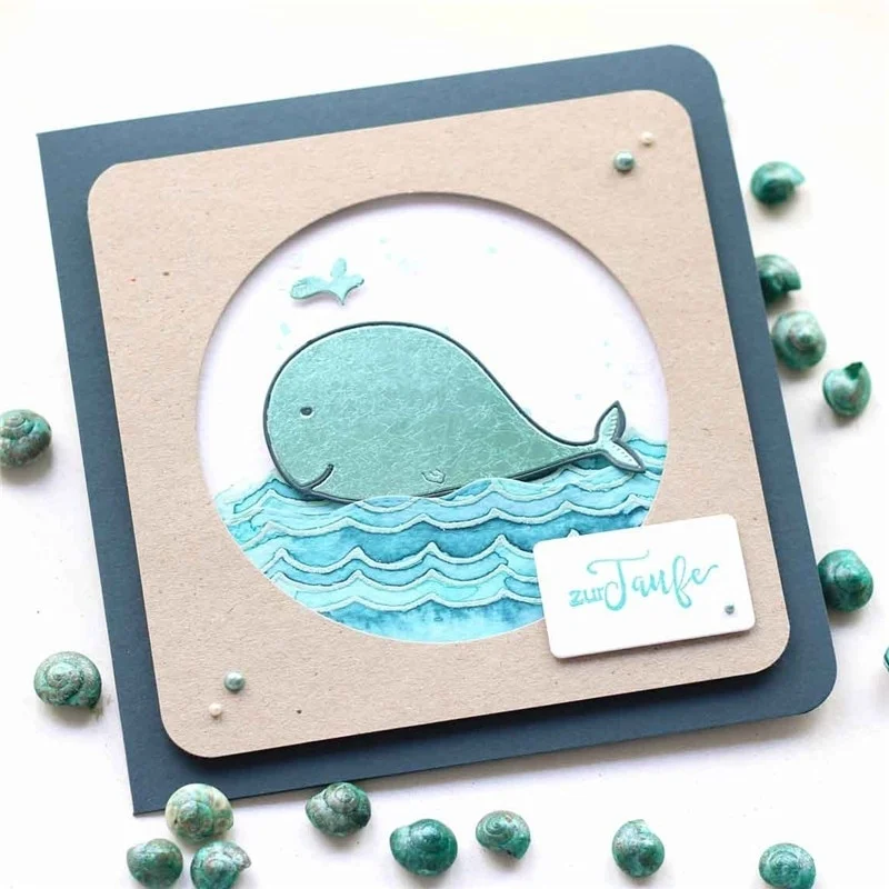 Crazyclown Whale Dies Metal Cutting Dies DIY Scrapbooking Embossing Cuts Paper Stencil Craft Fish Dies