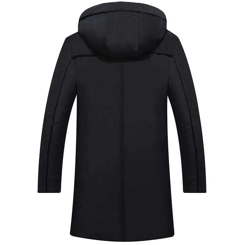 

2020 Winter Down Jacket Men Thicken Warm Hooded Black Fashion Long Section White Duck Down Parker Coat Brand Mens Clothes