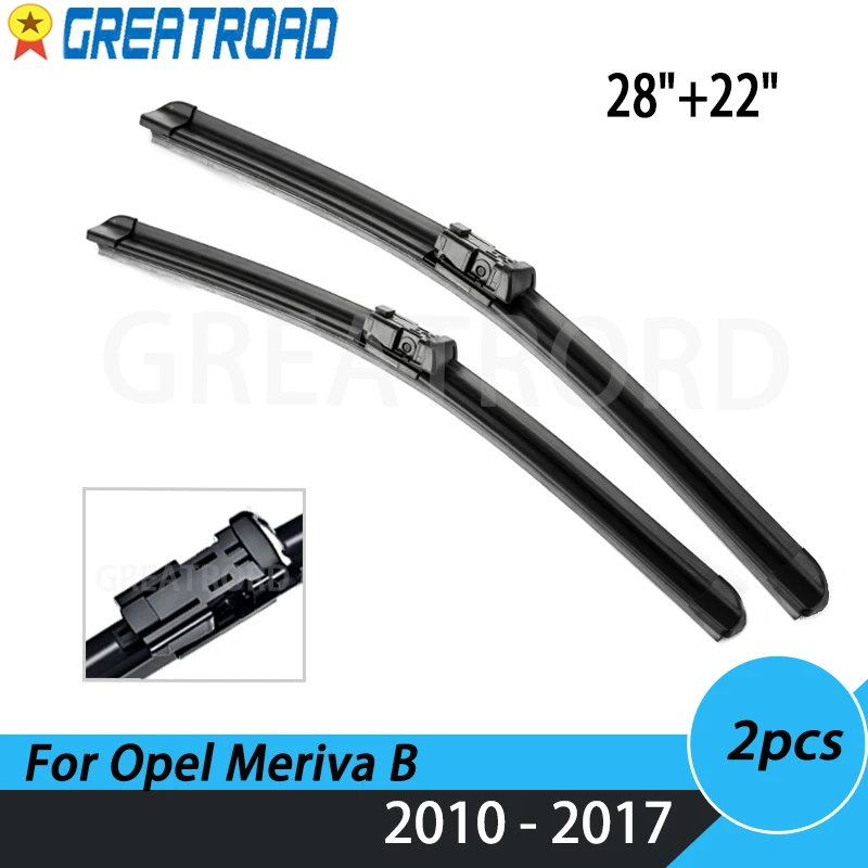 Wiper LHD Front Wiper Blades For Opel Meriva B 2010 - 2017 Windshield Windscreen Front Window 28