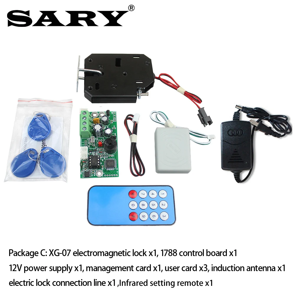 RFID embedded access control small electromagnetic lock intercom control board switch control combination EMID 125khz  card lock