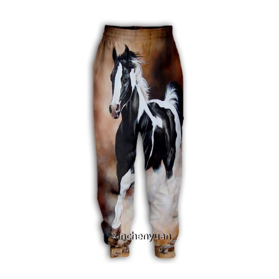 

phechion New Men/Women Animal Horse 3D Printed Casual Pants Fashion Streetwear Men Loose Sporting Long Trousers F112