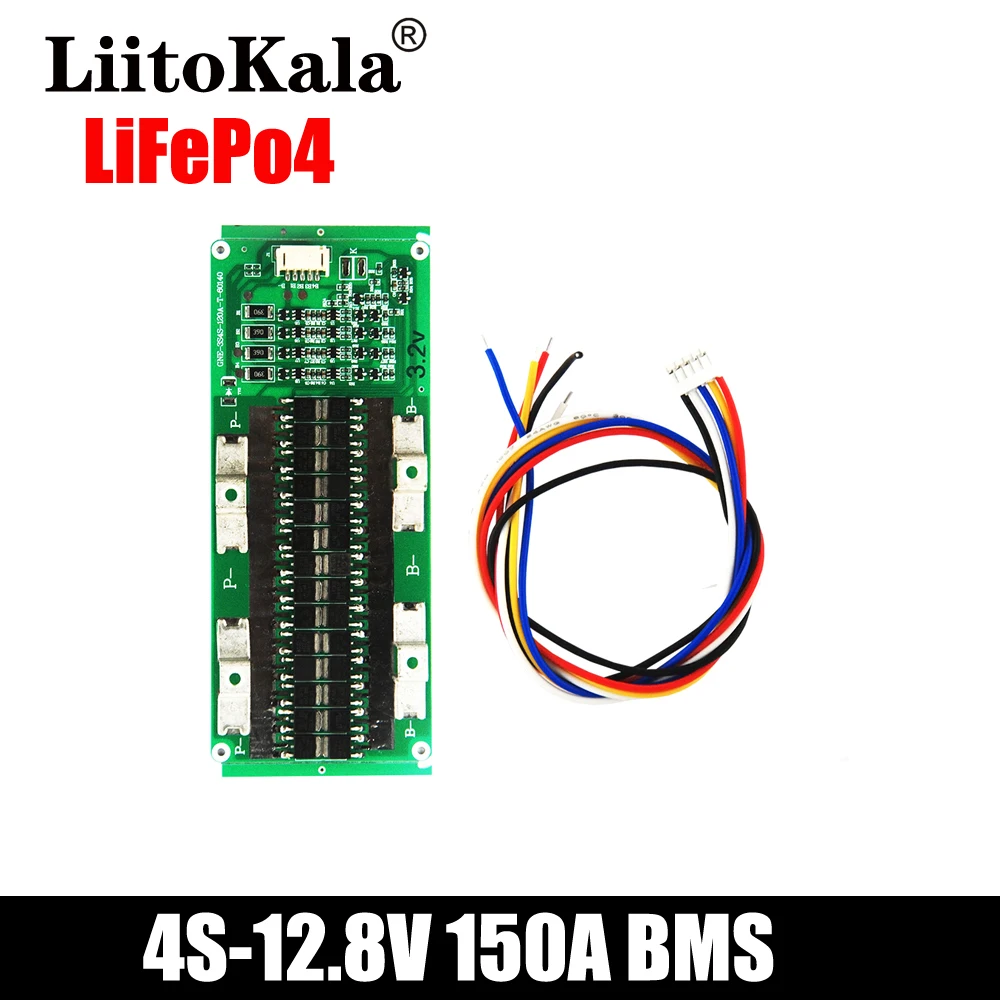 LiitoKala 4S 12.8V 150A  Lifepo4 Lithium Iron Phosphate Battery Protection Board High Current 3.2V Pack batteries BMS PCM