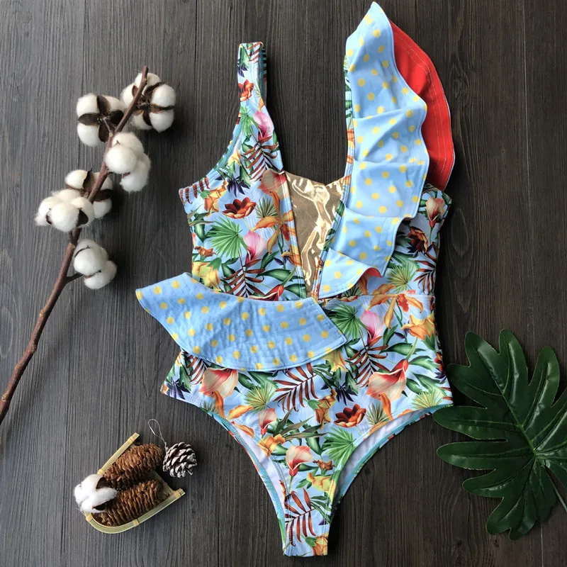 2020 kobiet jednoczęściowy strój kąpielowy Strappy Bandege stroje kąpielowe Backless Sexy potargane Bikini strój kąpielowy kostiumy kąpielowe