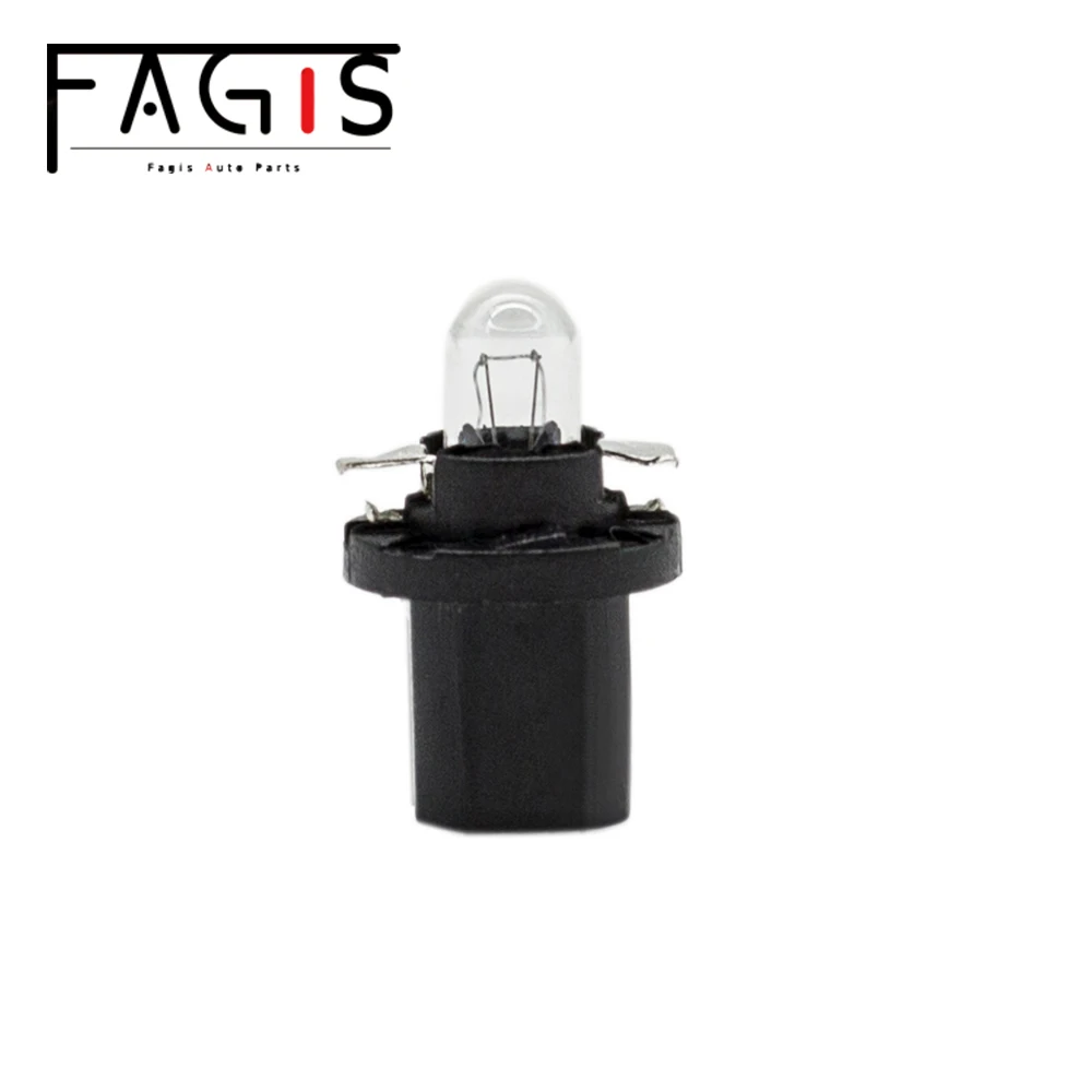 Fagis 10 Pcs B8.5D B8.5 12V 1.2W 24V 1.2W Halogen Bulb Car Panel Gauge Speed Dash Lamp Auto Dashboard Instrument Cluster Lights