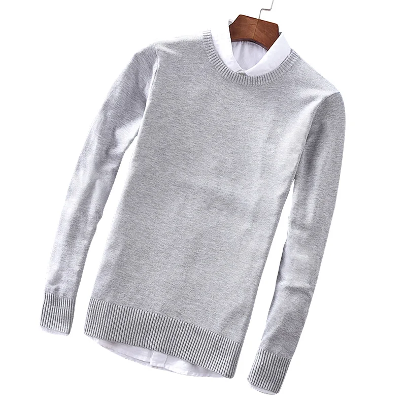 Spring and autumn 100% cotton brand sweater men long sleeve O-neck sweaters for men fashion casual comfortable sweater mens trui