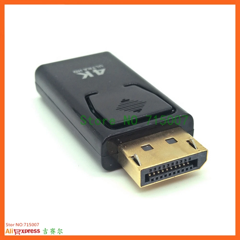 منفذ عرض 4K DP ذكر إلى محول أنثى متوافق مع HD أسود عالي الجودة Dp إلى Hd محول لأجهزة الكمبيوتر HDTV