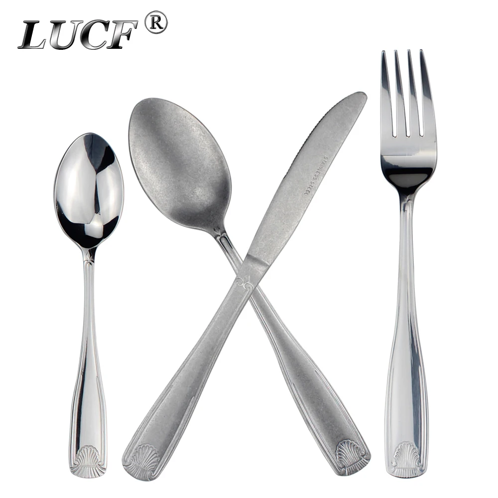 

Brief Popular Retro Style Cutlery Stainless Steel Vintage Dinnerware Antique Finish Fork/Knife/Spoons Photography Movie Props