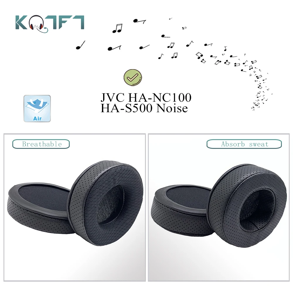 

KQTFT дышащие кожаные запасные амбушюры для JVC HA-NC100 HA-S500