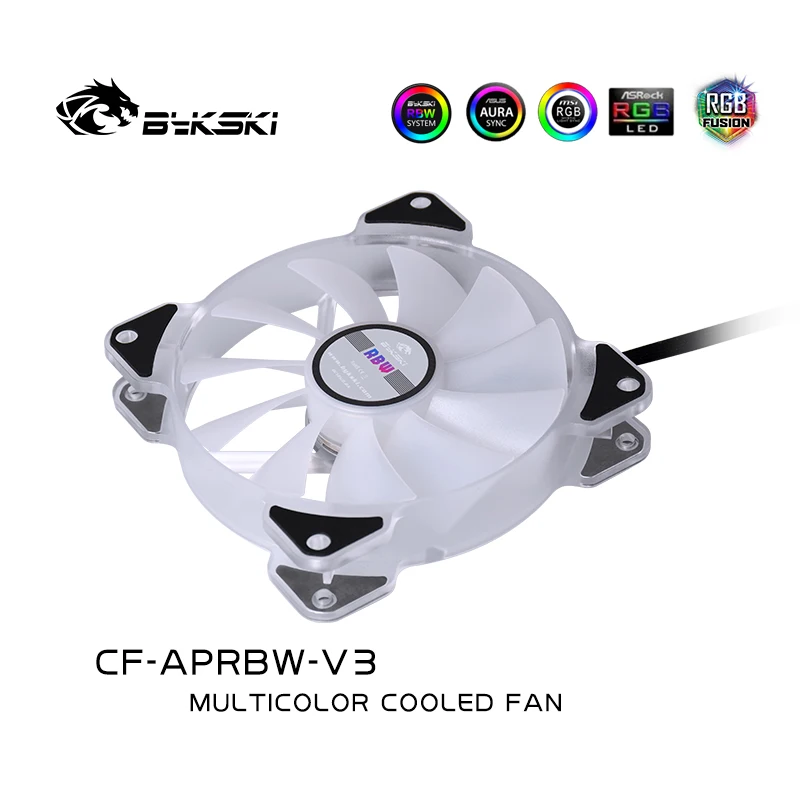 Bykski CF-APRBW-V3 Nước Làm Mát Quạt Tản Nhiệt Máy Tính PC Ốp Lưng A-RGB Quạt 120Mm LED Tản Nhiệt Làm Mát Hỗ Trợ Điều Chỉnh Tốc Độ