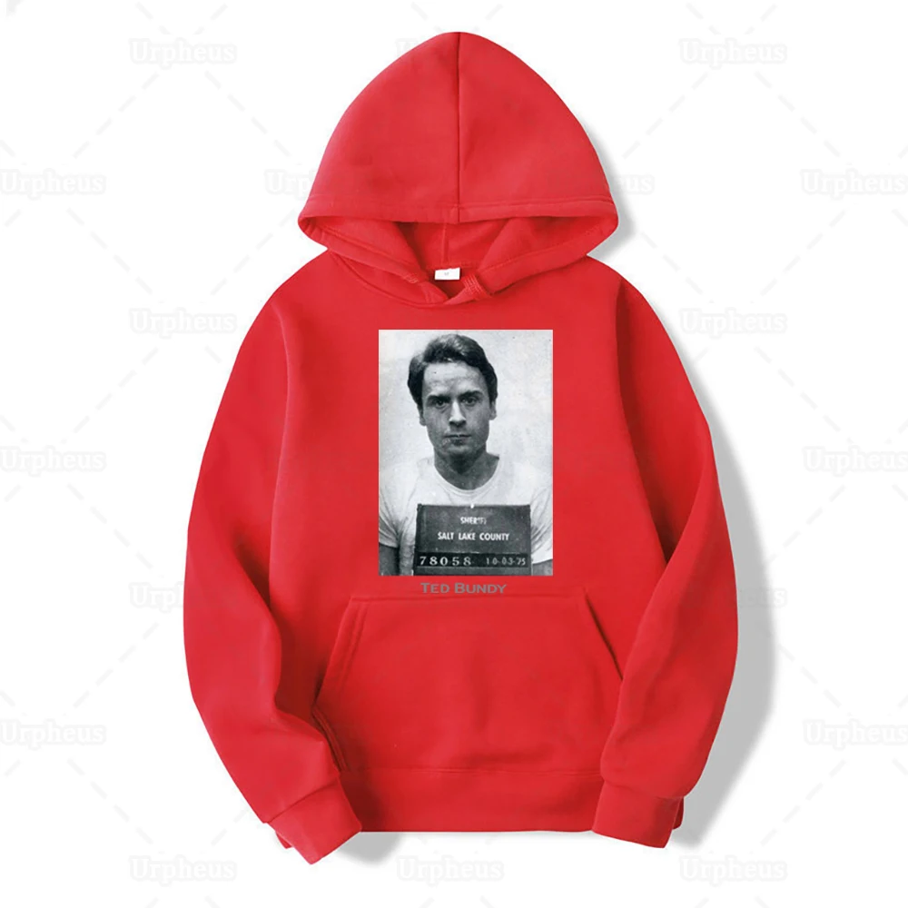 Ted Bundy Mugshot Hoodies Serial Killer Bundy Pullover Hoodie Sweatershirt