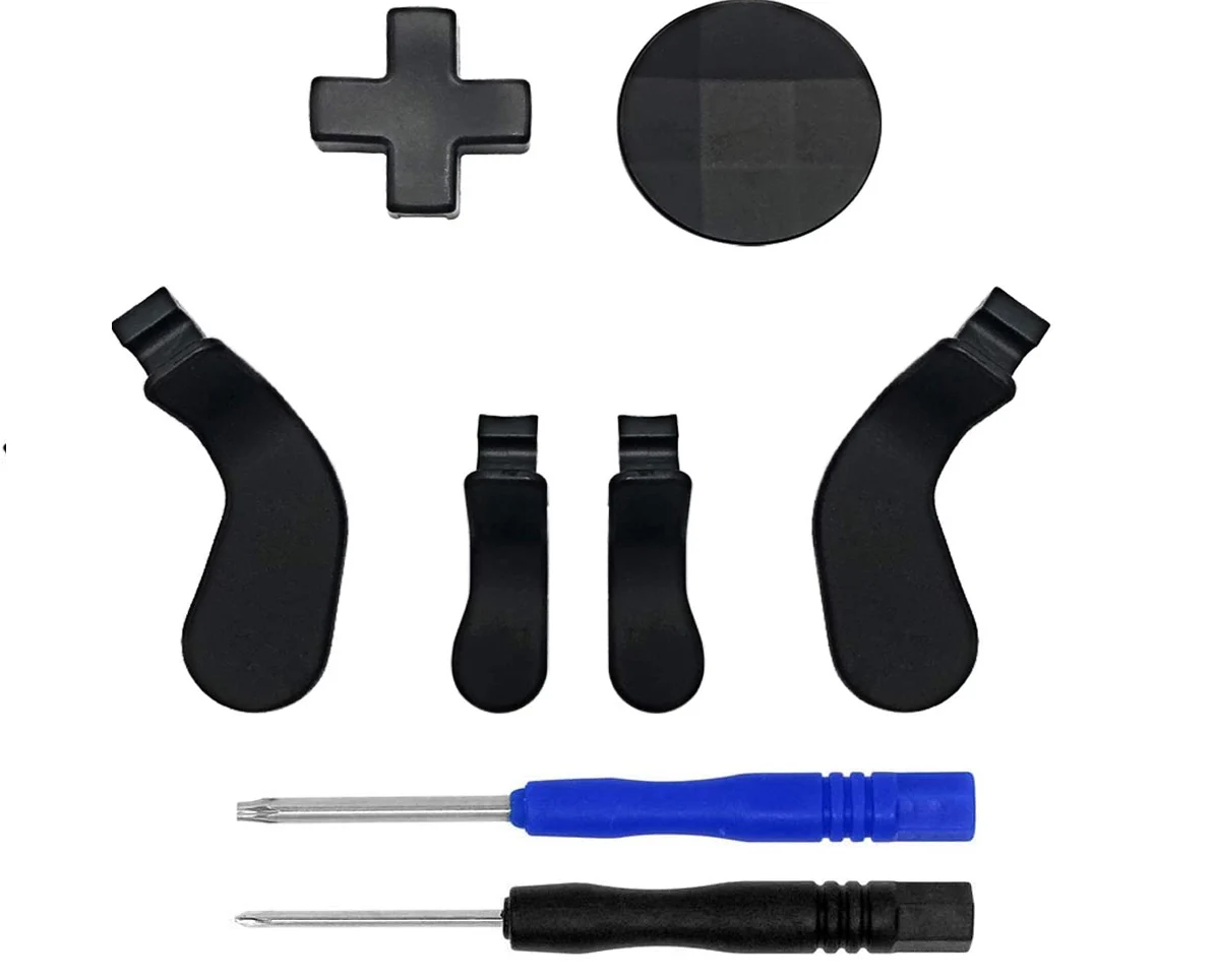 Metal D-Pads and Trigger Paddles Direction Buttons Replacement for Xbox One Elite 2 Controller Series 2 (Version 2) With Tools