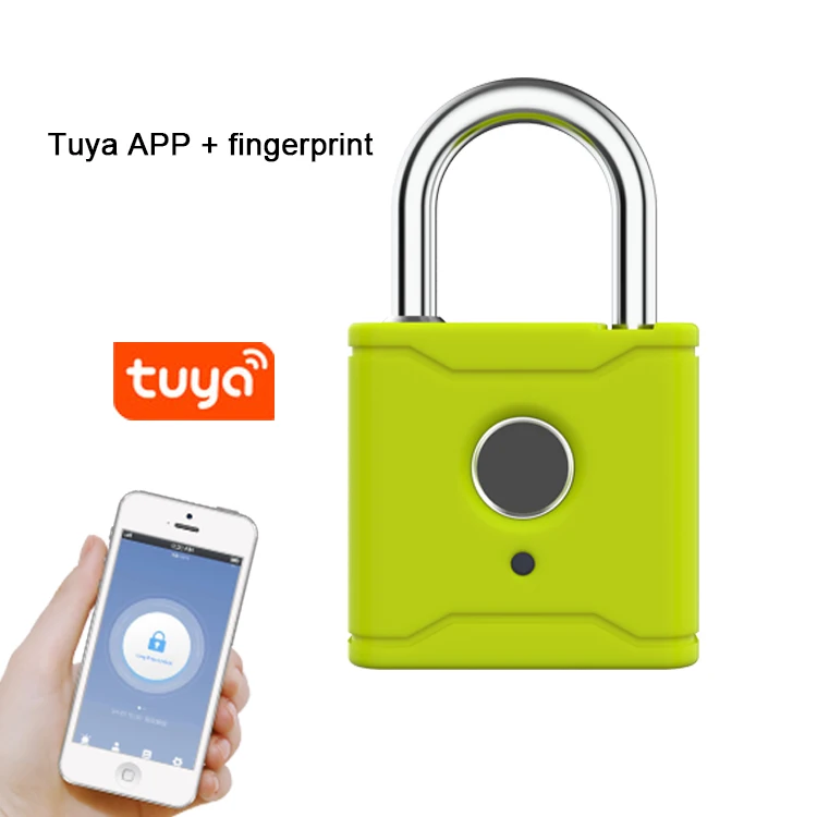 Portable Smart Fingerprint Lock Electric Biometric  Lock USB Rechargeable IP65 Waterproof TUYA app replaceable silicone cover