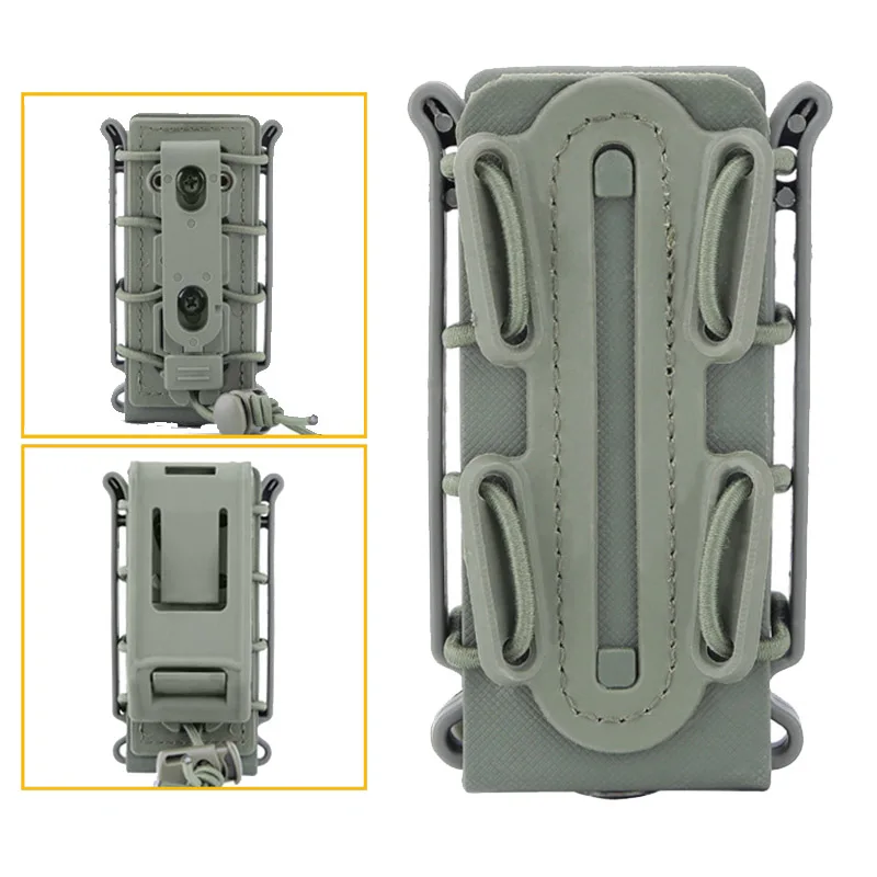 Sacchetti per riviste Soft Shell regolabili 9Mm Tactical Molle Magazine Pouch Clip da cintura sacchetto di plastica