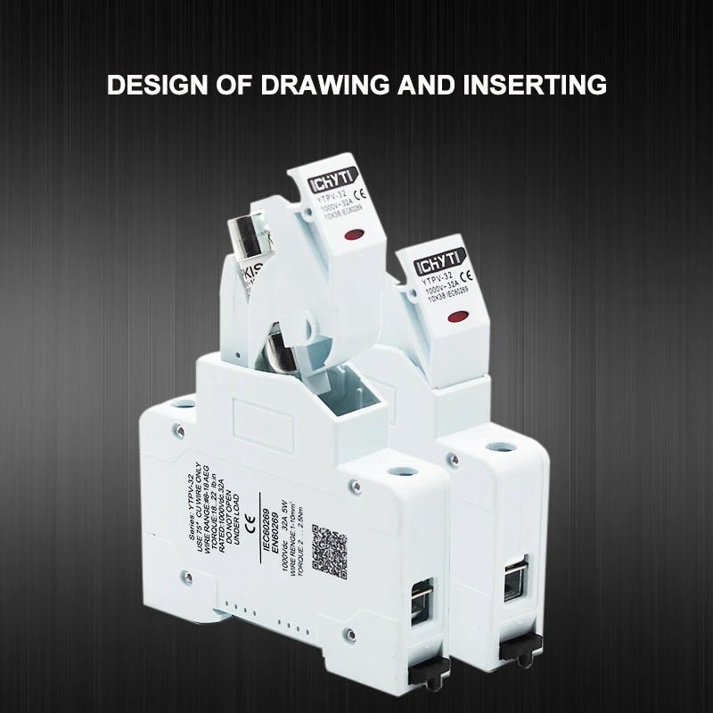 1set Solar PV Fuse Holder Base Suitable For 10*38 1000V DC Fuse Link With LED Indicator Light