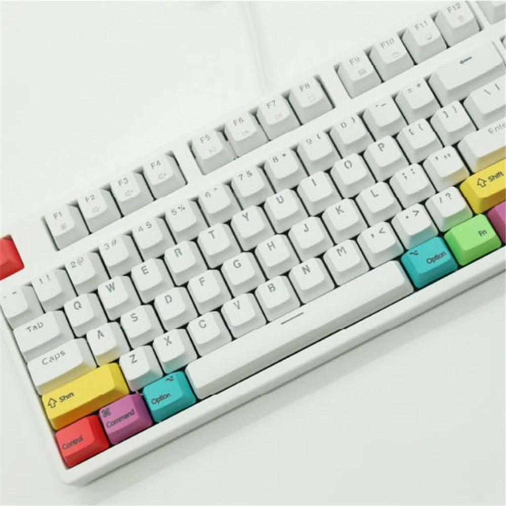 10 Key Keycap Replaceable Mac/WIN Mechanical Keyboard Keycaps OEM Profile PBT CMYK Colorful Supplement Modifiers