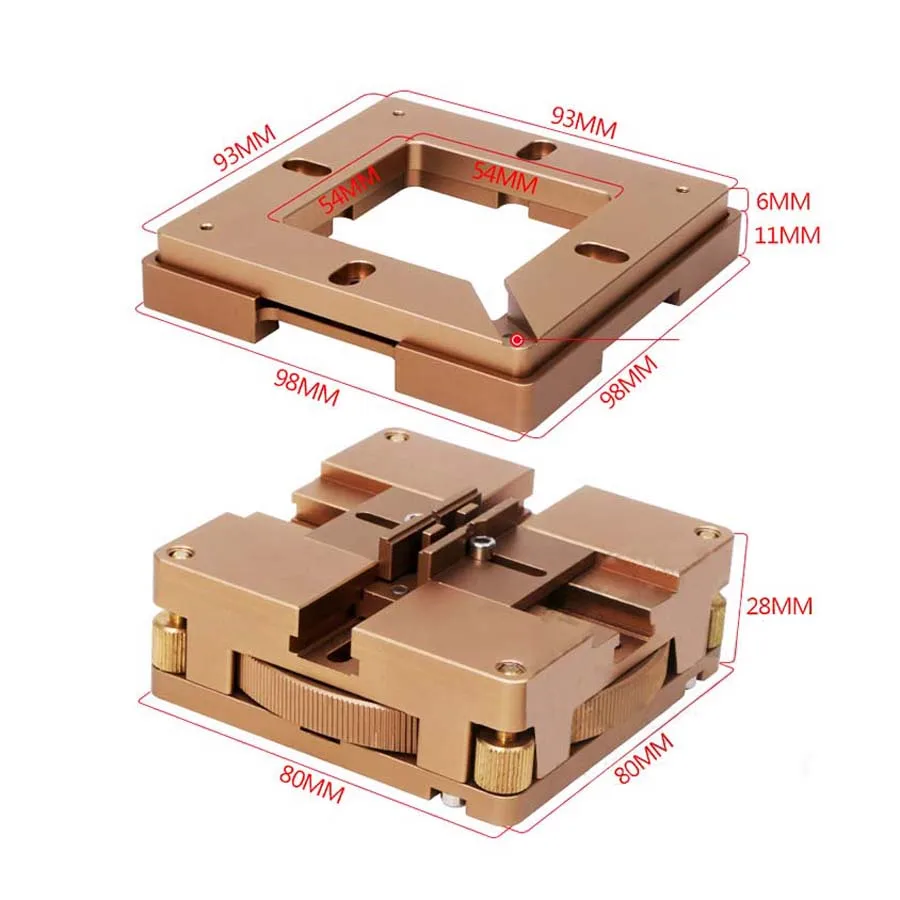 Juego de mesa de plantación de bolas BGA, accesorio General con posición magnética automática, 80mm x 80mm, 90mm x 90mm, 1 Juego