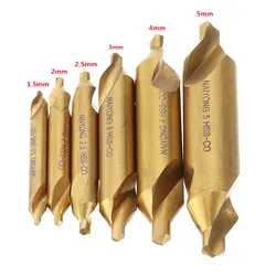 HSS M35 Cobalt Center Drill Bit 1/1.5/2/2.5/3/5/6mm standard 60 Degree Angle Countersink Drill Bit with a double end