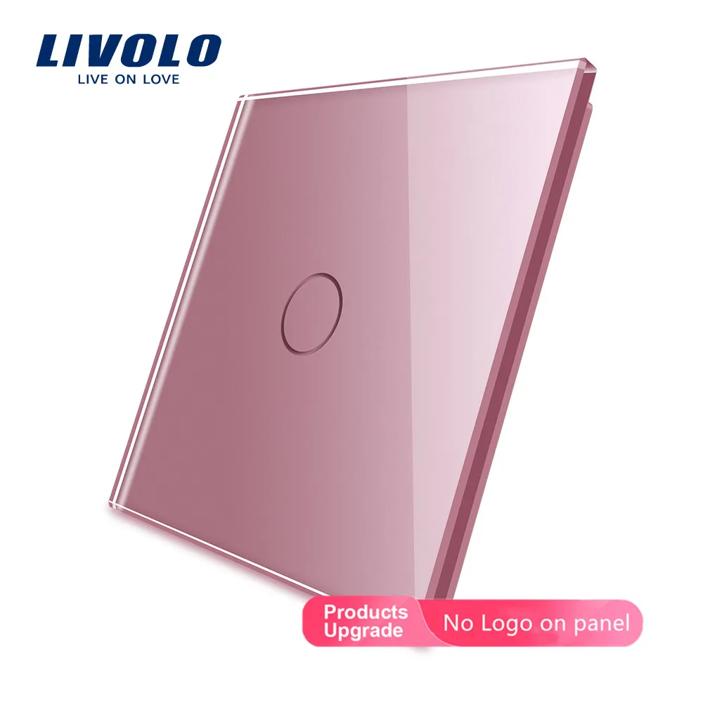 Livolo Luxury Colorful Pearl Crystal Glass,only panel, Single Glass Panel For 1 Gang 2Gangs Wall Touch Switch, no logo