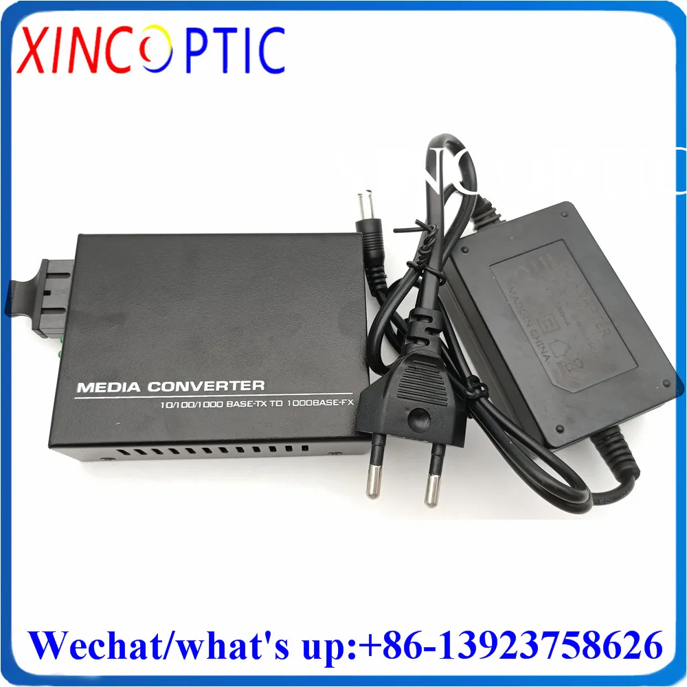 1310nm 40KM Gigabit Media Converter Fiber Optic to Rj45 SingleMode Dual Fibra 10/100/1000M SM Ethernet Switch Transceiver