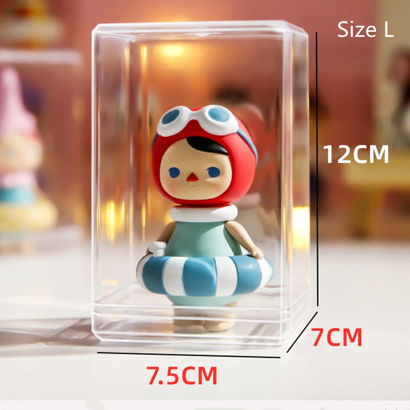 Clay figure Storage Box Anime Figure Rack Dust proof Transparent Plastic Single Display Cabinet Doll Organizer