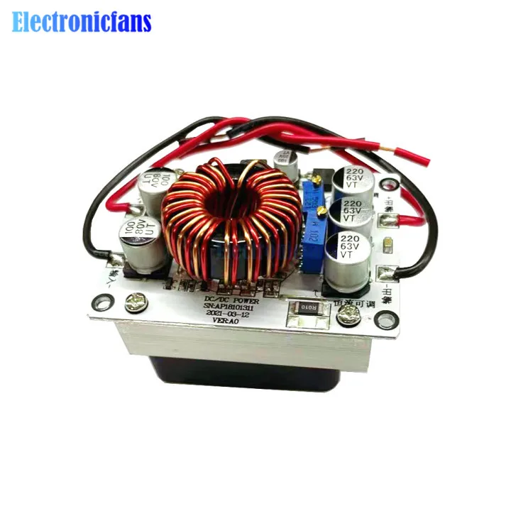 DC 10-70V to 5-58V 8A Step Up Down Regulator Constant Current Automatic Buck-boost Power Module with Radiator Fan 30W 50W 180W