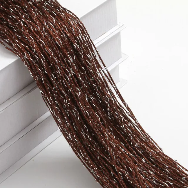 Nieuwe Glanzende Kwastje Zilveren Lijn String Gordijn 100x200 cm Volant Woonkamer Divider Bruiloft DIY Home Decor