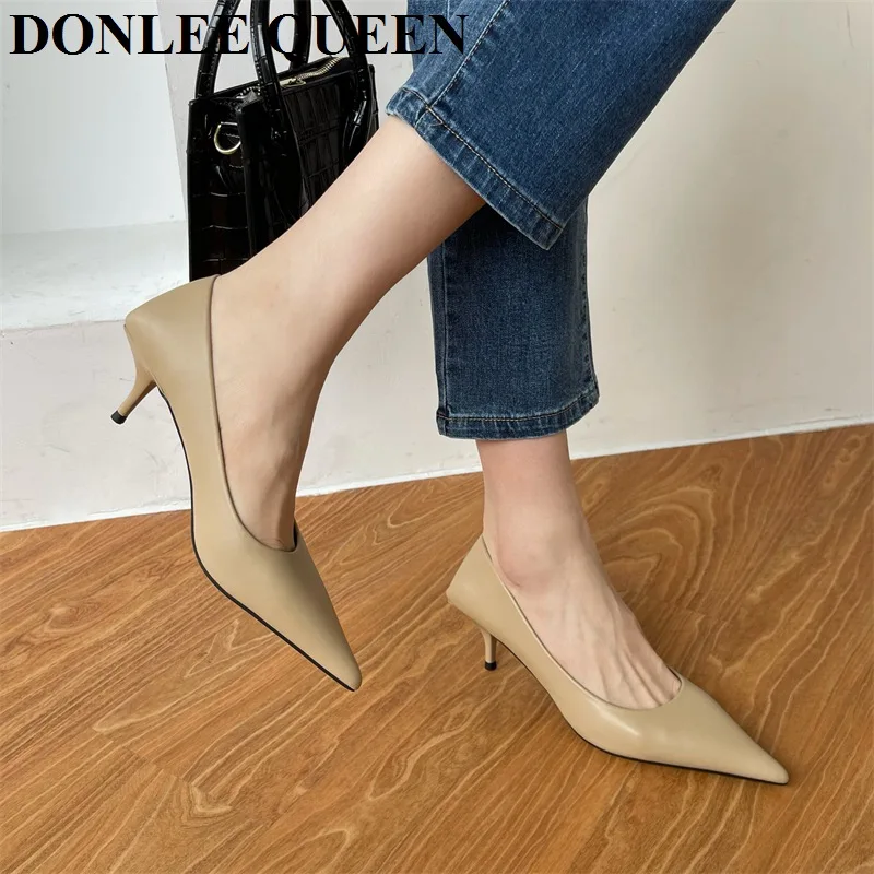 New Fashion Pointed Toe Thin High Heel Shoes Women Elegant Pumps For Party Dress Shoe Candy Colorful Decoration Zapatillas Mujer