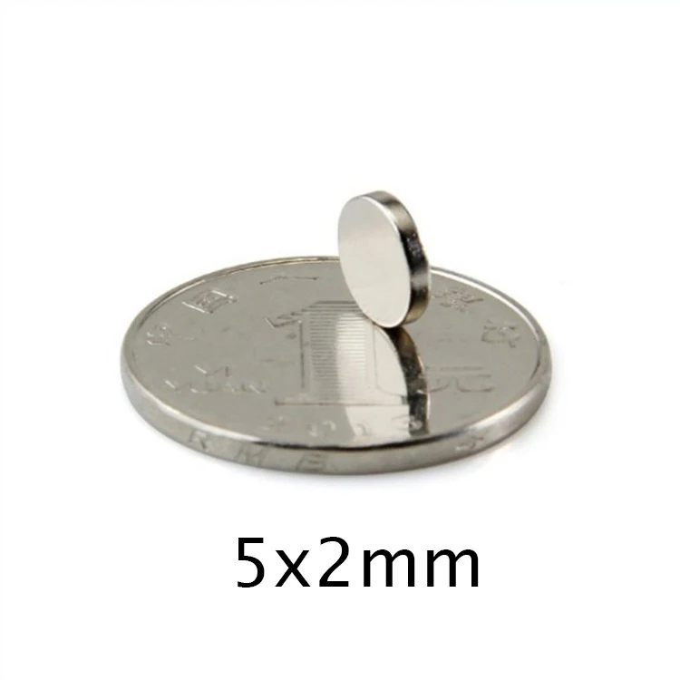 100/200/300pcs  Rare Earth Magnets Diameter 5x2mm Small Round Magnets 5mmx2mm Fridge Permanent Neodymium Magnets 5*2mm