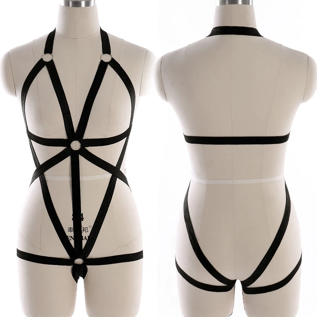 

Full Body Harness For Women Erotic Lingerie Harajuku Stockings Belt Harness Top Bondage Sexy Lingerie Fetish Harness Cage Bra