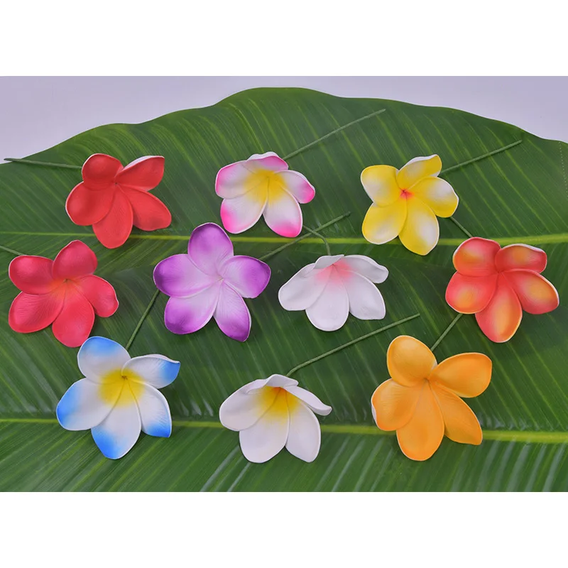 

Free Shipping 100pcs/lot F1195 9CM 10 Colors Foam Tiare Hair Pick Women Wear Hair Accessories Hawaii Tropical Flower Wholesale