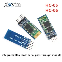 HC-05 HC-06 master-slave 6pin/4pin anti-reverse, integrated Bluetooth serial pass-through module, wireless serial for arduino