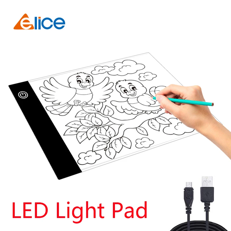 

A5 Drawing Tablet Pad LED Drawing Pad Box Board Drawing Tracing Tracer Copy Board Table Pad Led Light Pad Copy Board with Usb