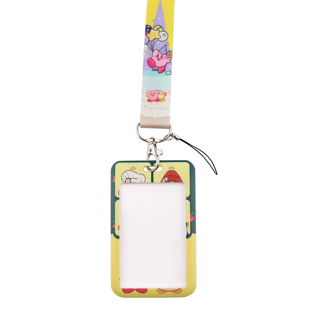 YL1181 Cute Pink Cartoon Character Neck Strap Key Lanyard Badge Holder Bus Subway ID Card Keyring Children Christmas Gifts